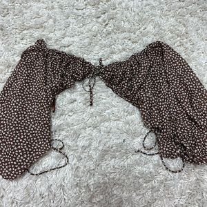 Cropped Brown Heart Top